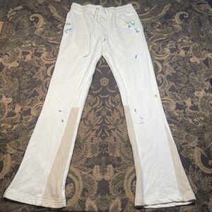 EPTM Showroom Flared Sweatpants Cream Mens Size Medium 32 Streetwear